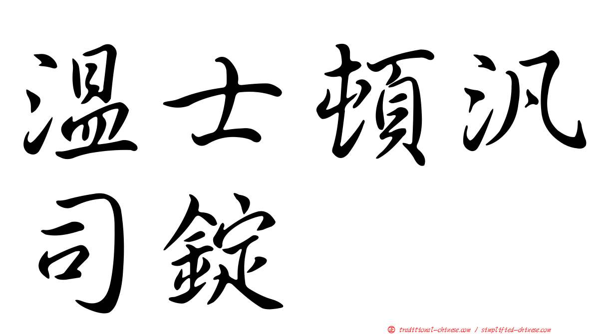 溫士頓汎司錠
