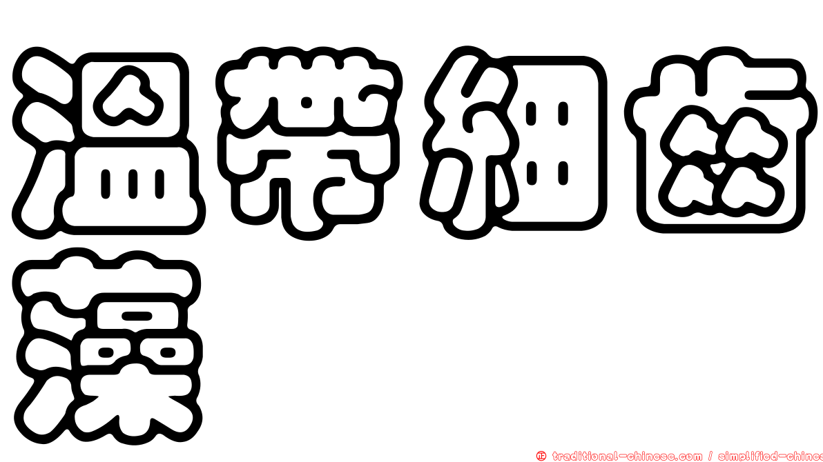 溫帶細齒藻