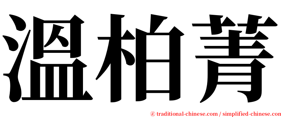 溫柏菁 serif font