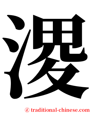 溭 serif font