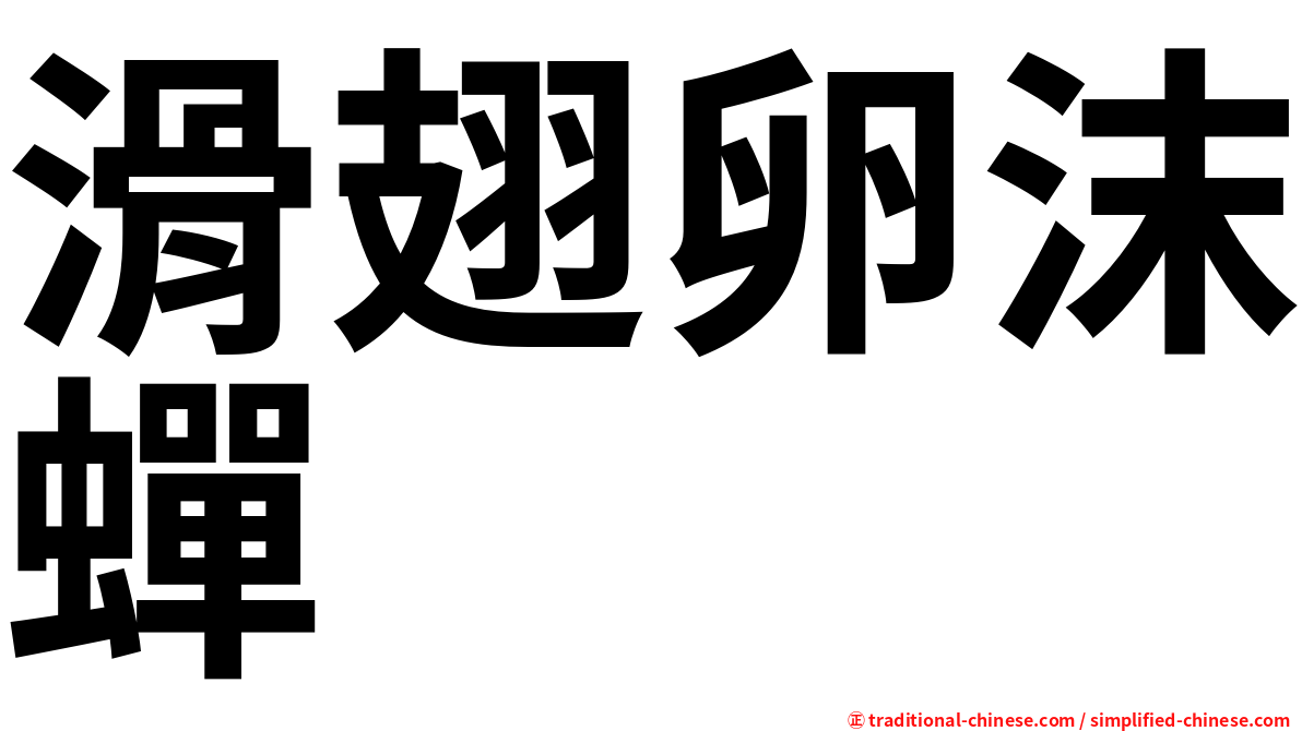 滑翅卵沫蟬
