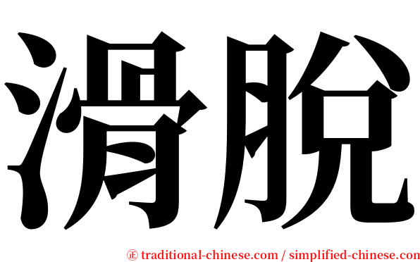 滑脫 serif font