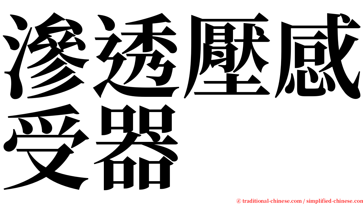 滲透壓感受器 serif font