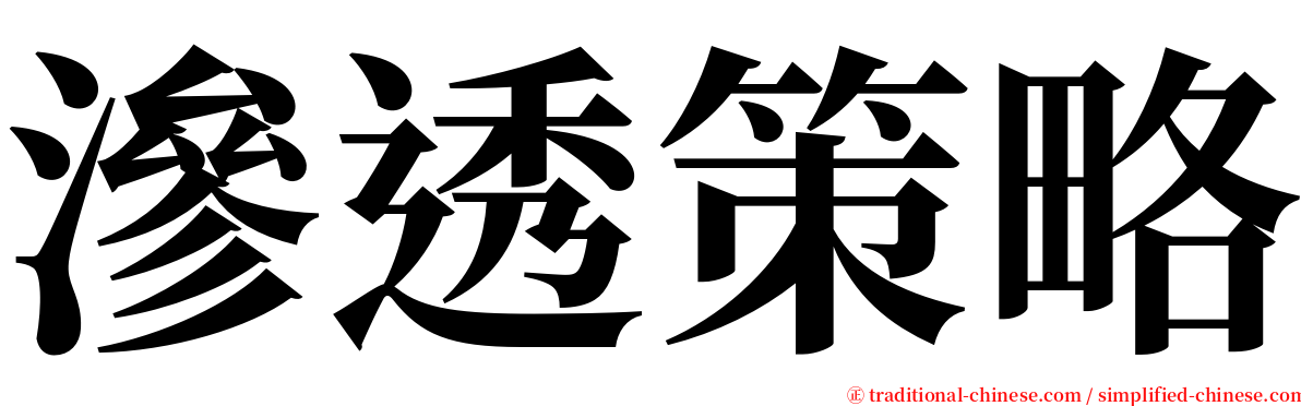滲透策略 serif font