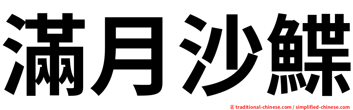 滿月沙鰈