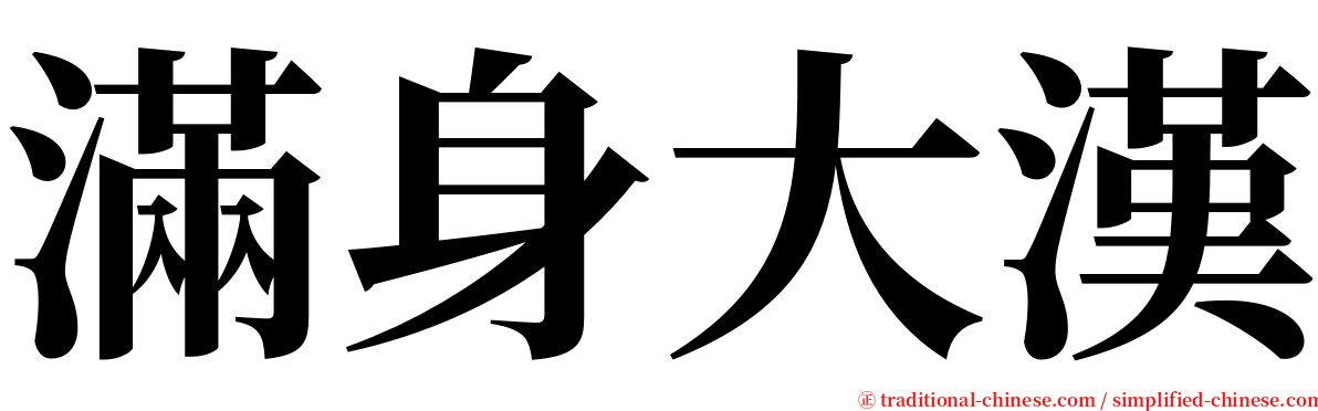 滿身大漢 serif font