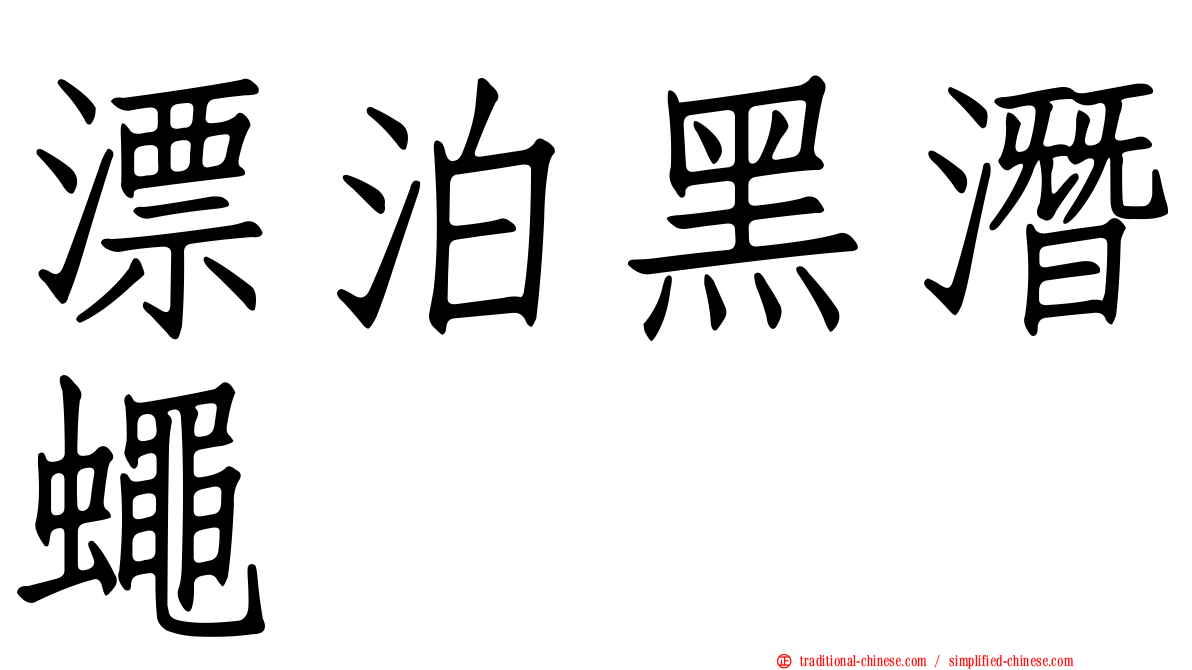 漂泊黑潛蠅