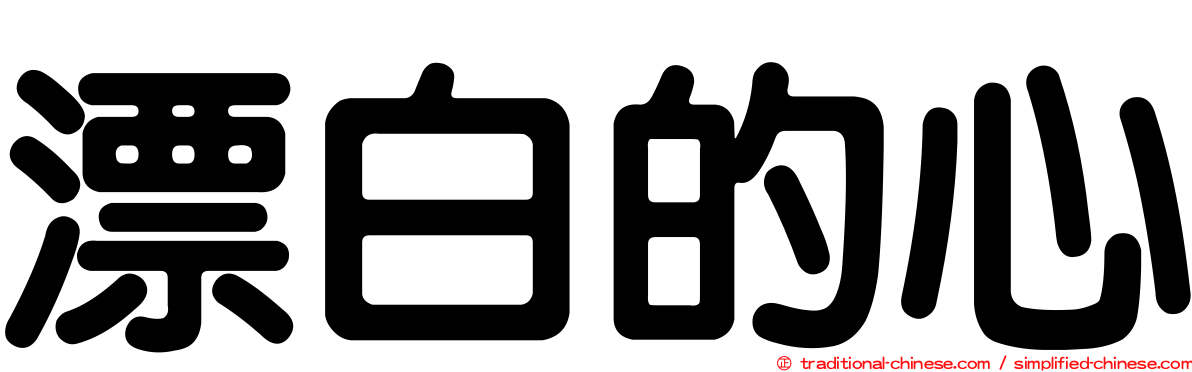 漂白的心