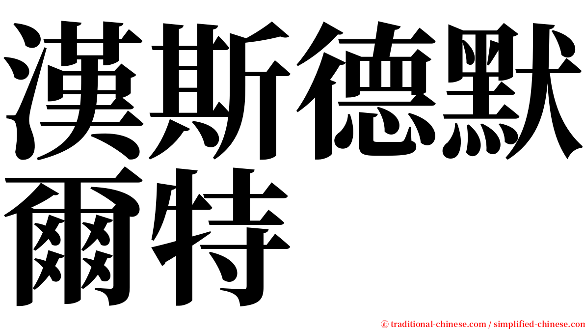 漢斯德默爾特 serif font