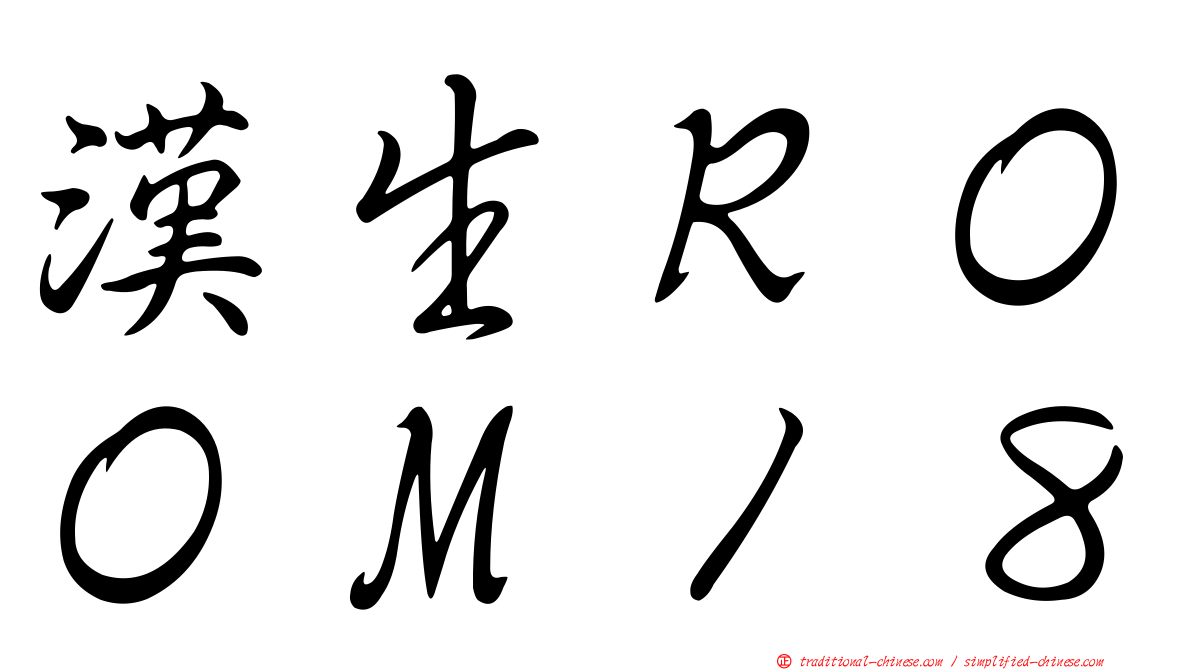 漢生ＲＯＯＭ１８