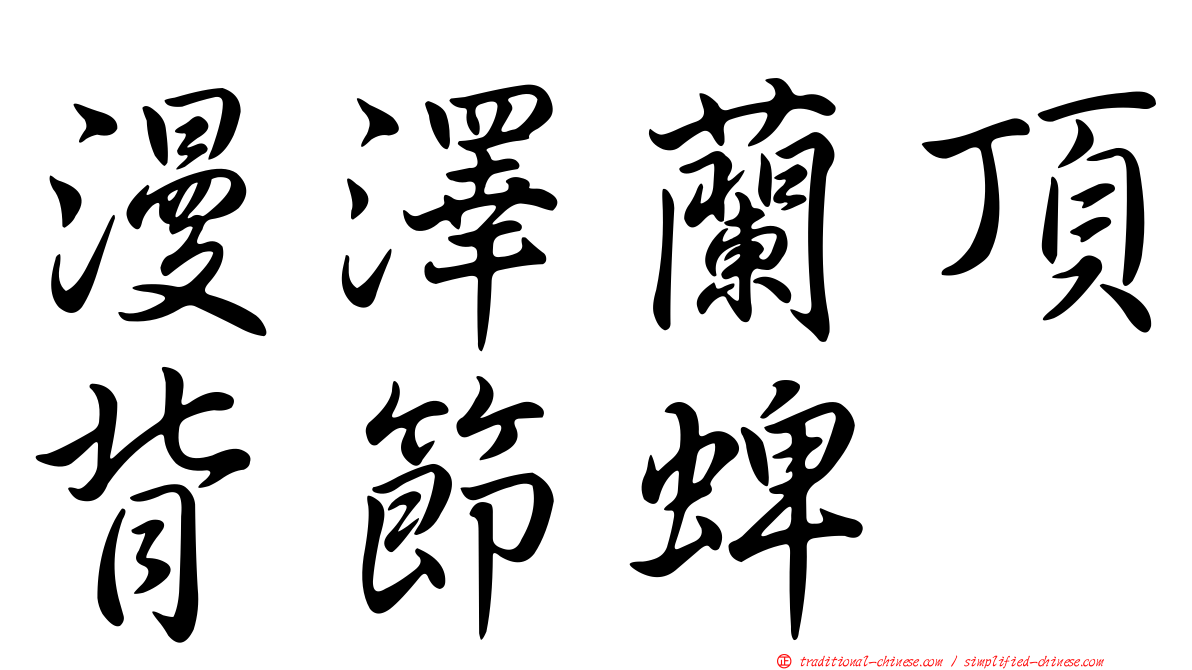 漫澤蘭頂背節蜱