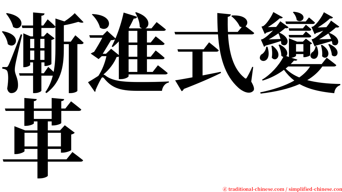 漸進式變革 serif font