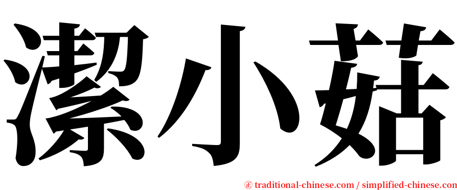 潔小菇 serif font