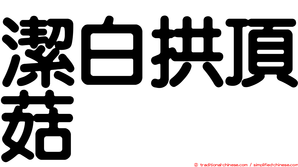潔白拱頂菇