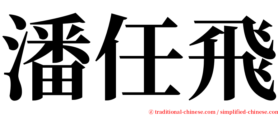 潘任飛 serif font