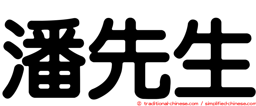 潘先生