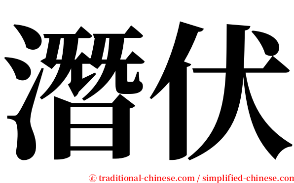 潛伏 serif font