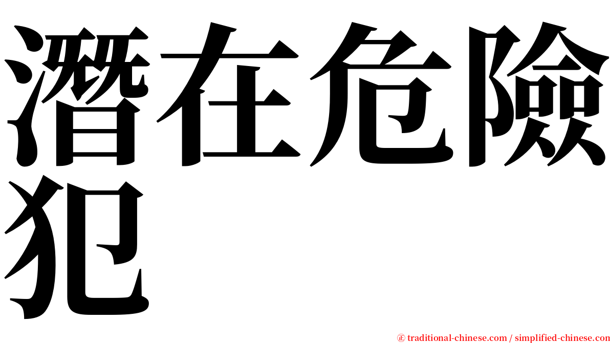 潛在危險犯 serif font