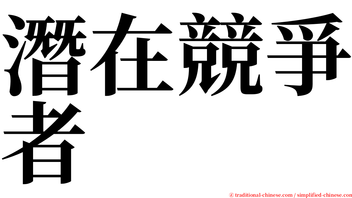 潛在競爭者 serif font