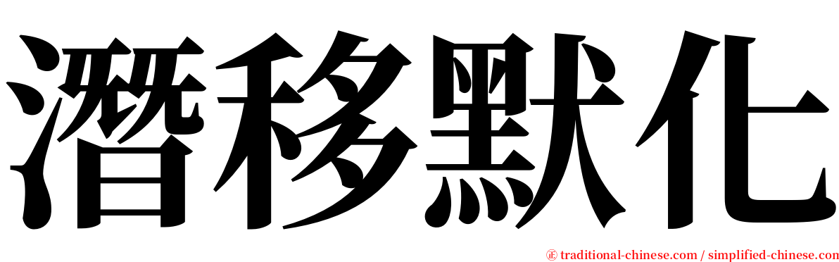 潛移默化 serif font