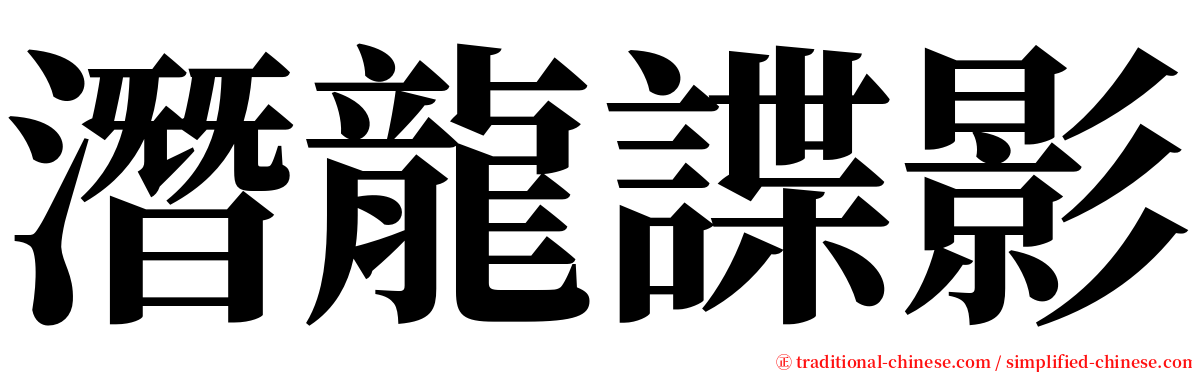 潛龍諜影 serif font