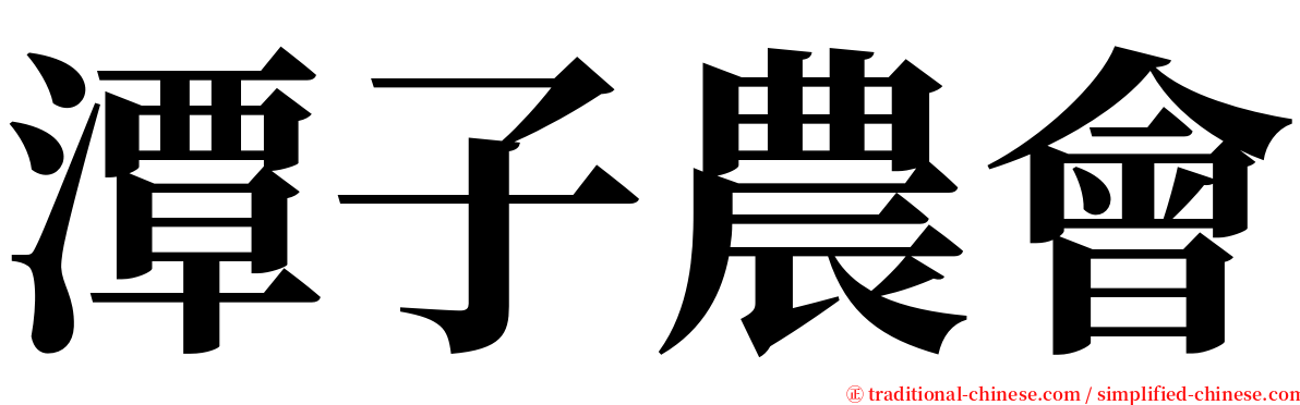潭子農會 serif font