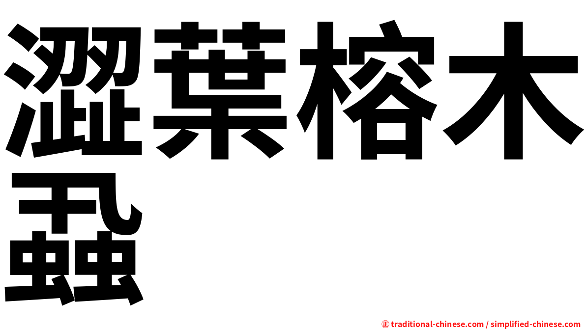 澀葉榕木蝨