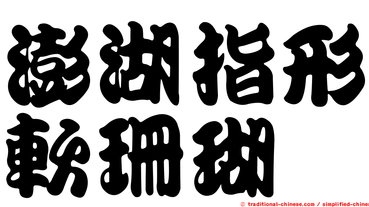 澎湖指形軟珊瑚