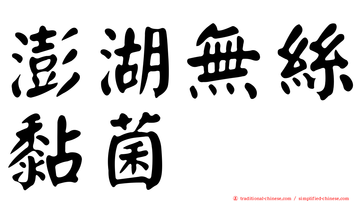 澎湖無絲黏菌