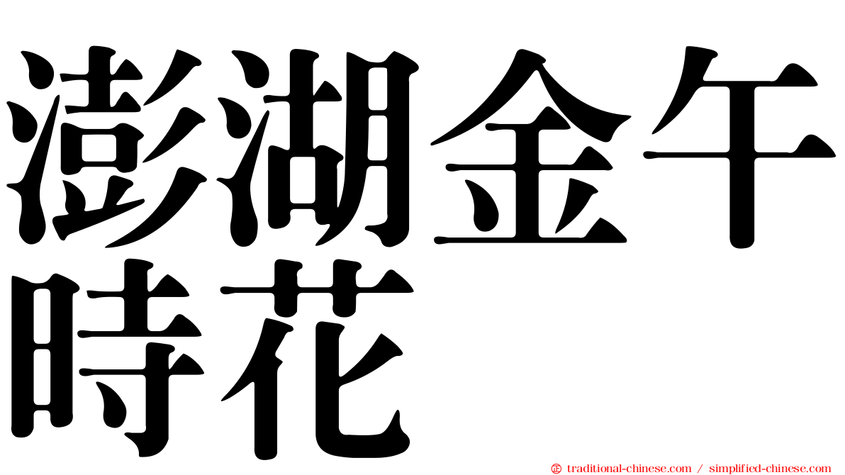 澎湖金午時花