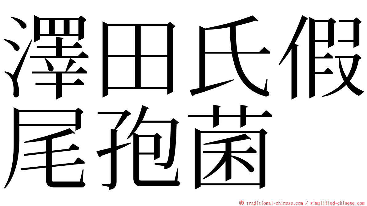 澤田氏假尾孢菌 ming font