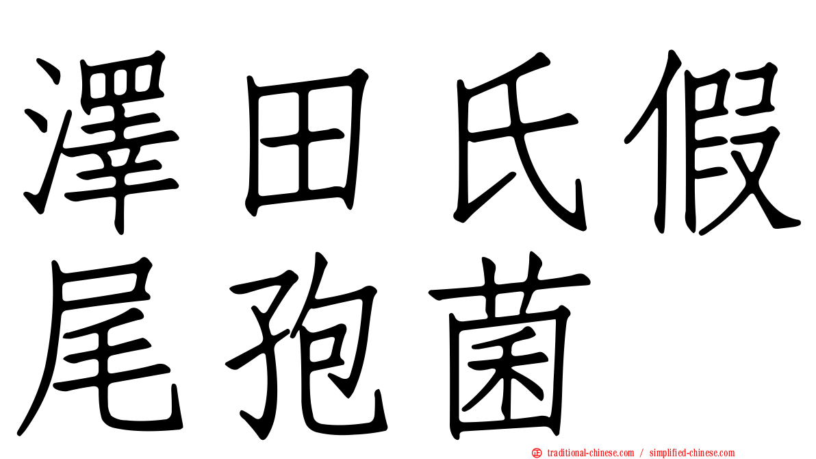 澤田氏假尾孢菌