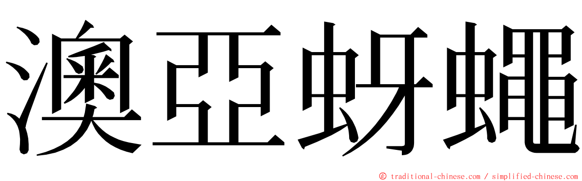 澳亞蚜蠅 ming font