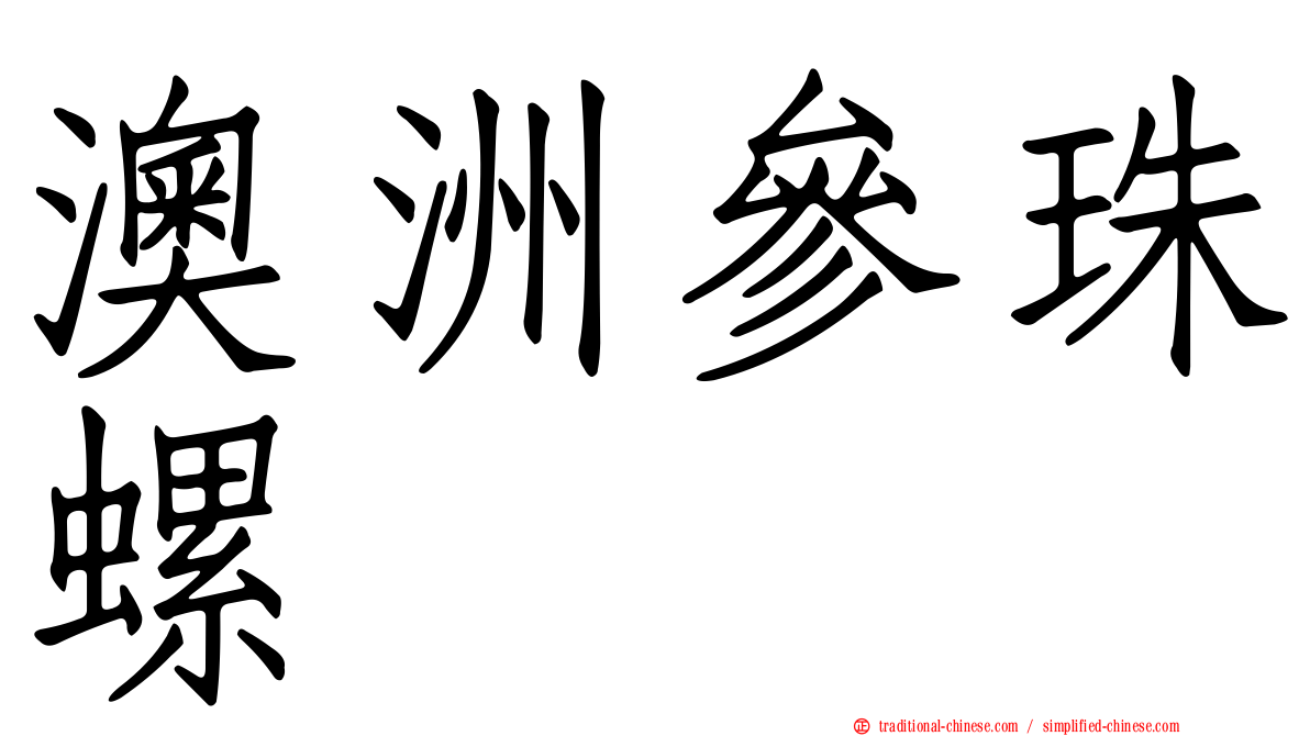 澳洲參珠螺