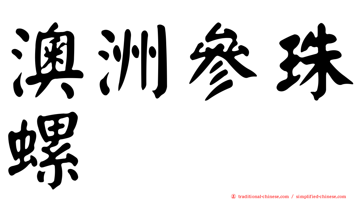 澳洲參珠螺