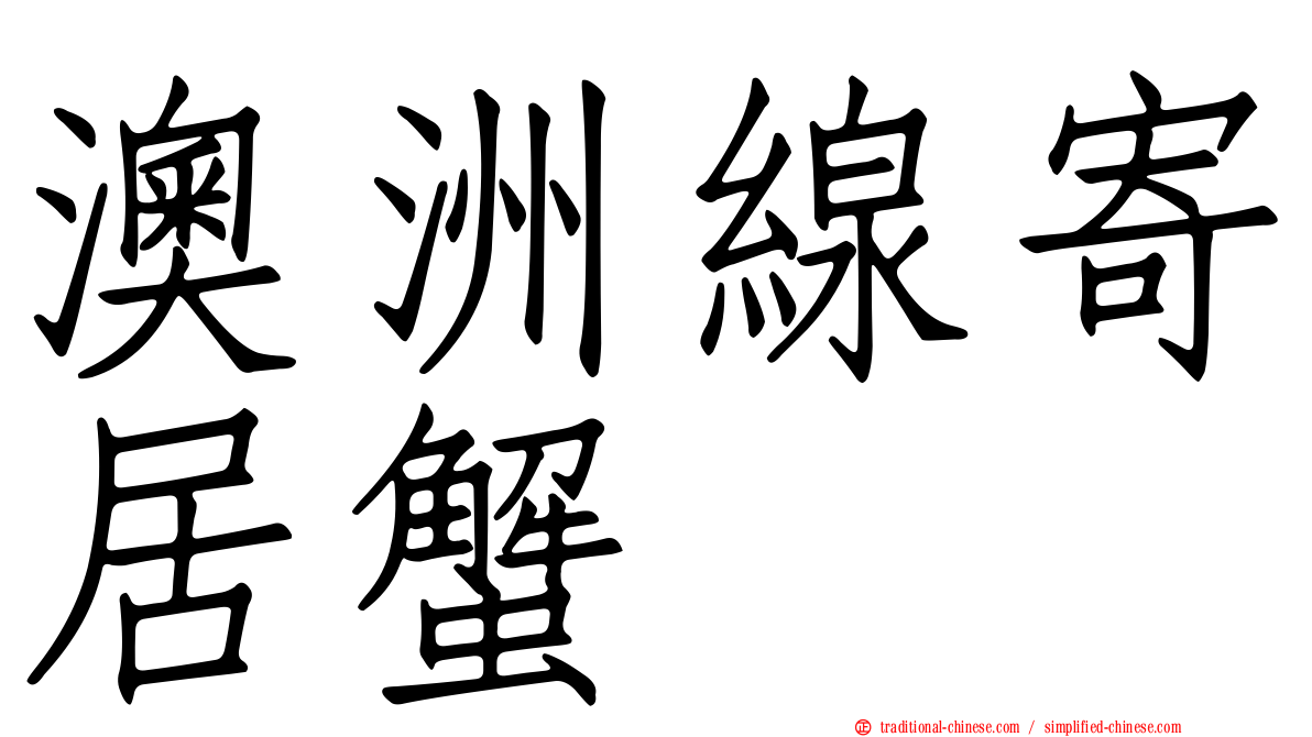 澳洲線寄居蟹