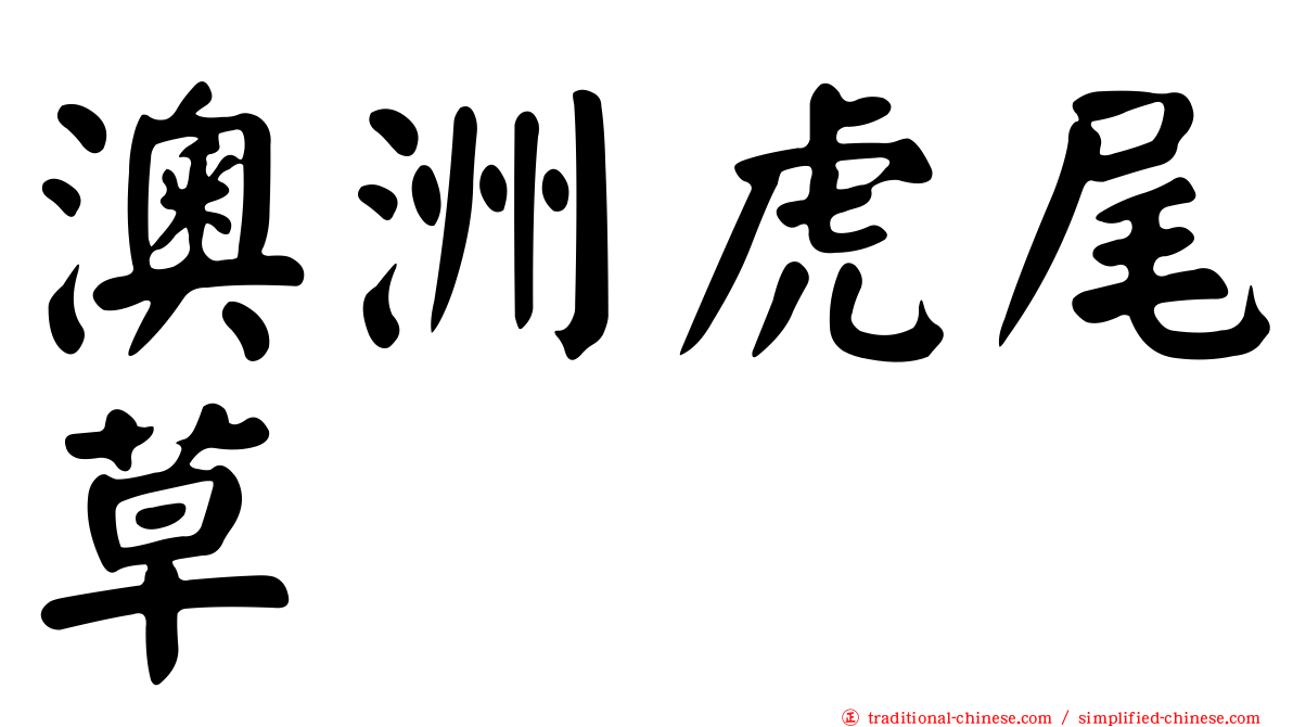 澳洲虎尾草