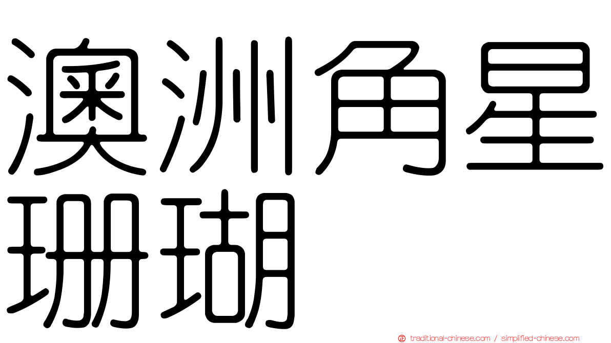 澳洲角星珊瑚