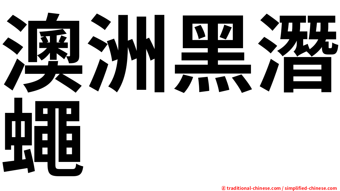 澳洲黑潛蠅