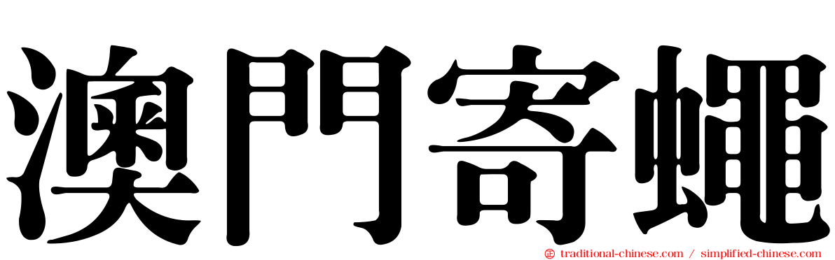 澳門寄蠅