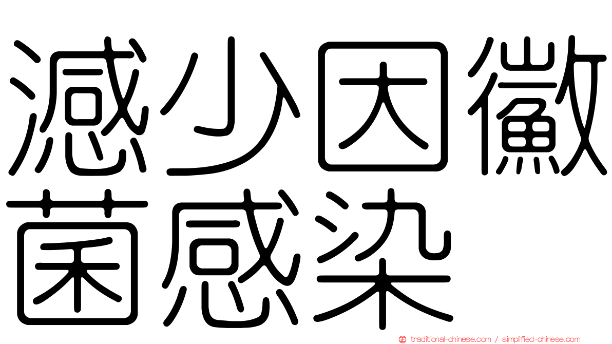 澸少因鰴菌感染