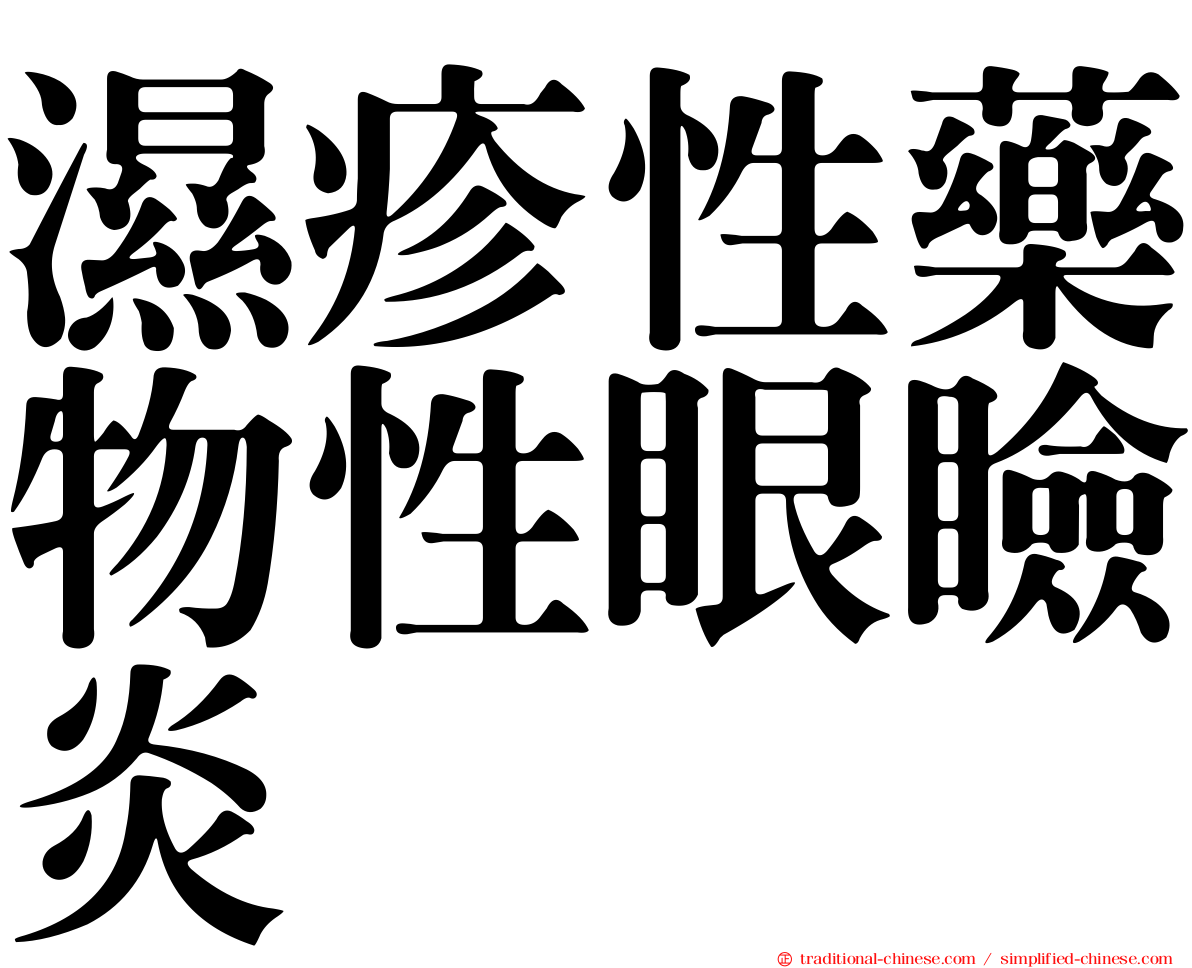 濕疹性藥物性眼瞼炎
