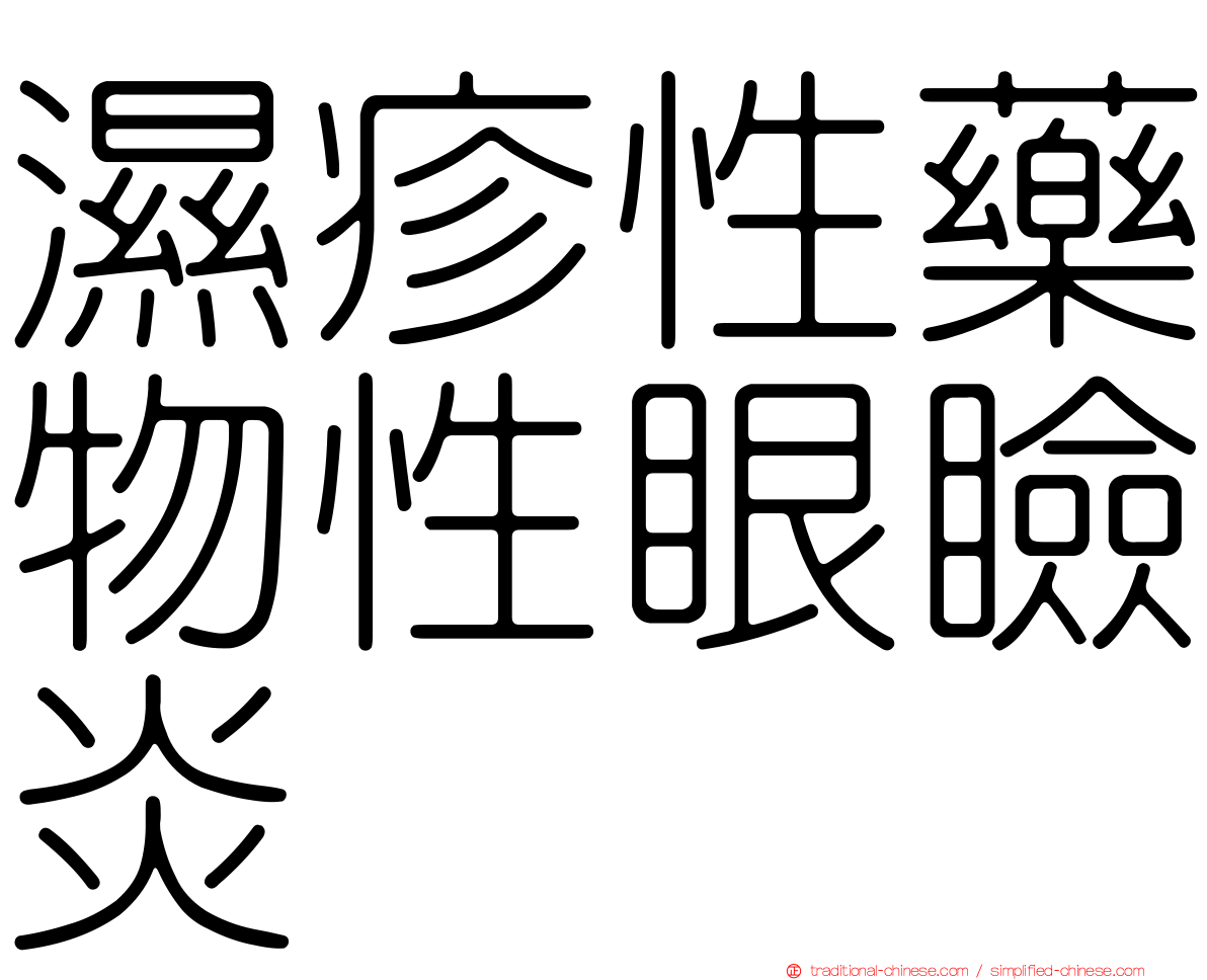 濕疹性藥物性眼瞼炎