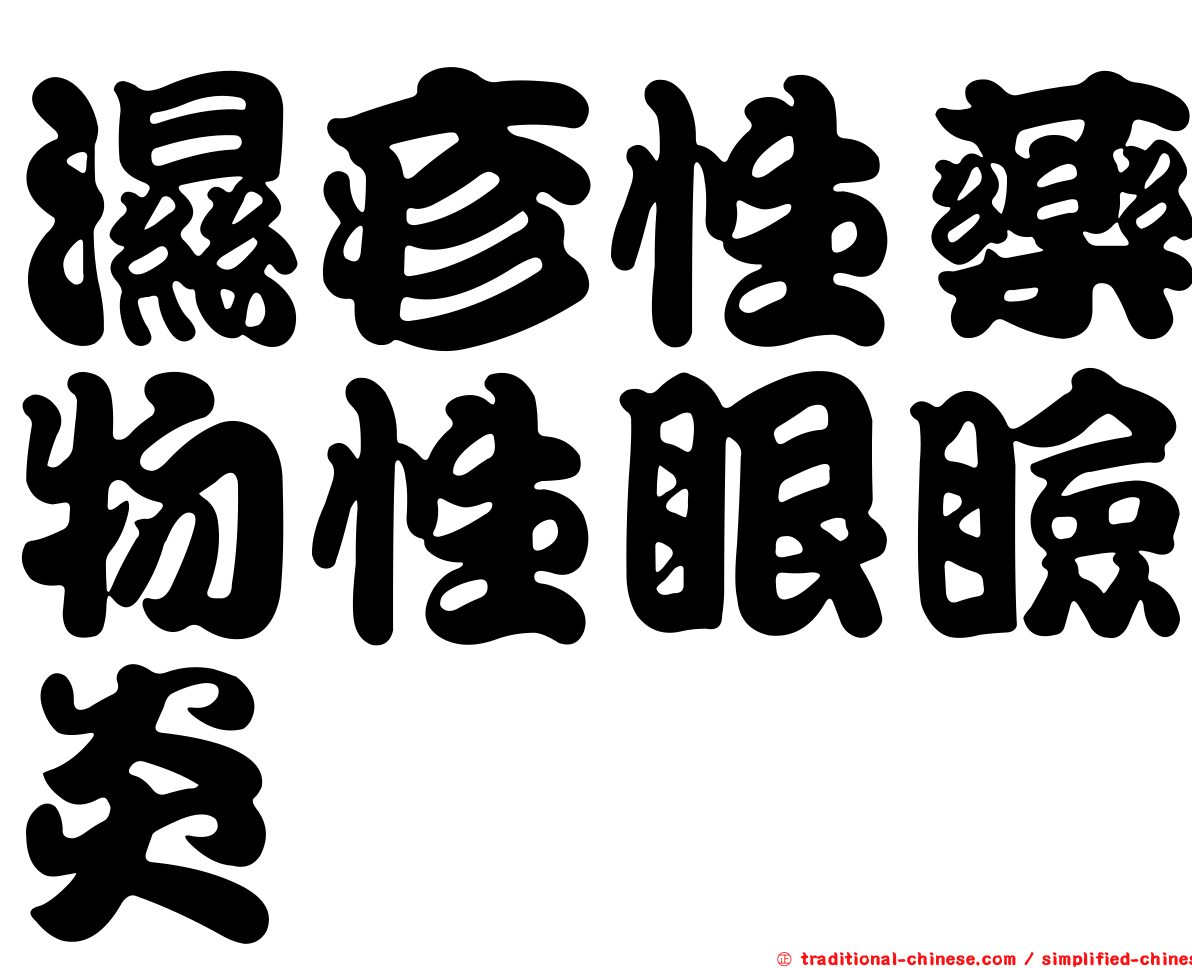 濕疹性藥物性眼瞼炎