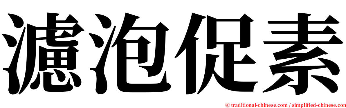 濾泡促素 serif font