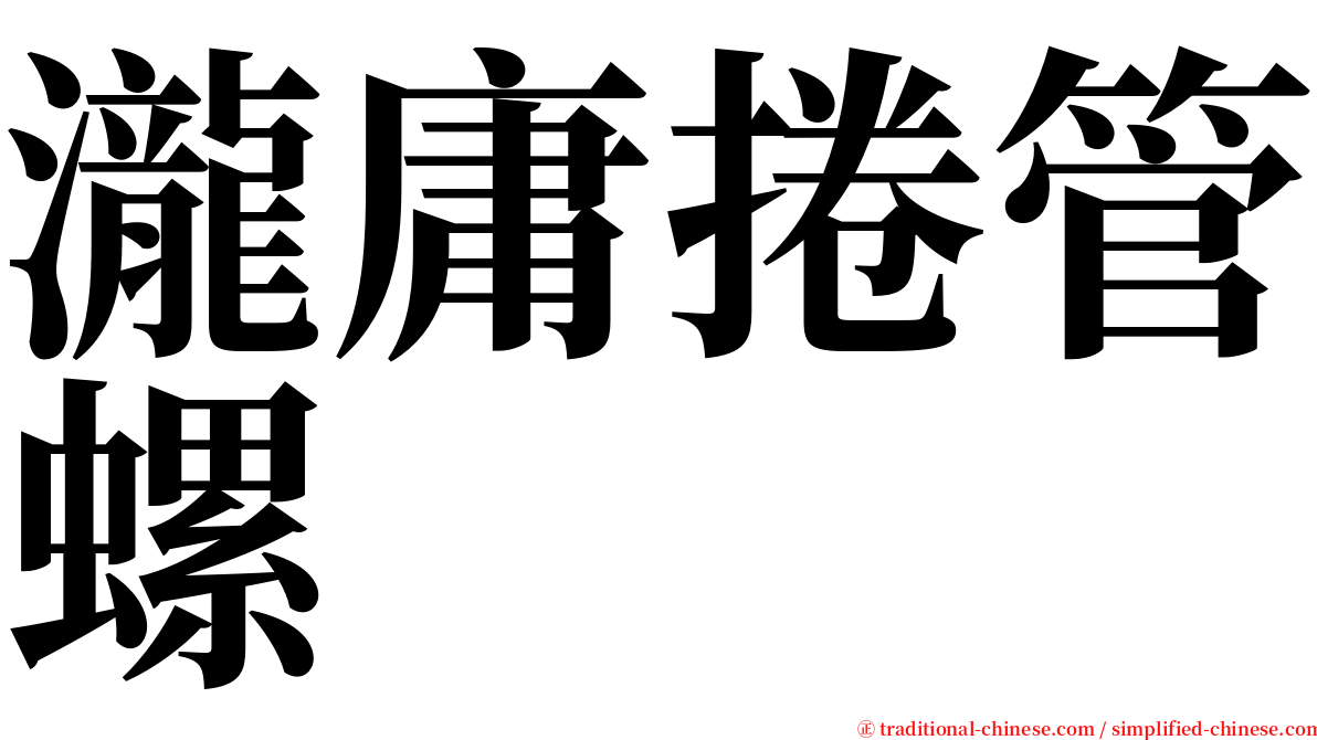 瀧庸捲管螺 serif font