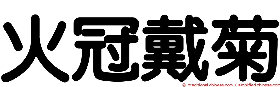 火冠戴菊