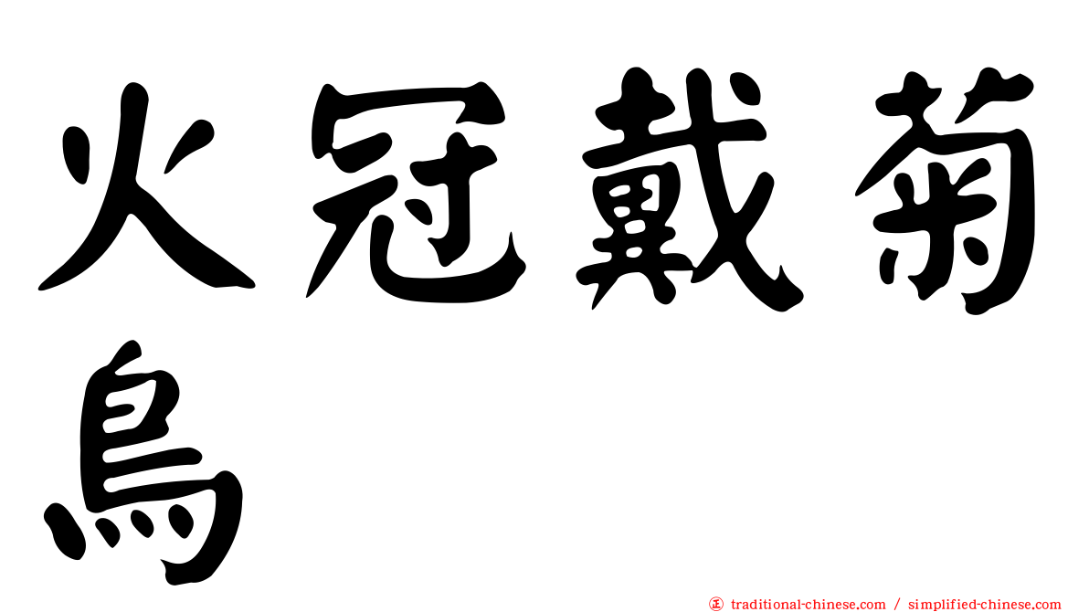 火冠戴菊鳥