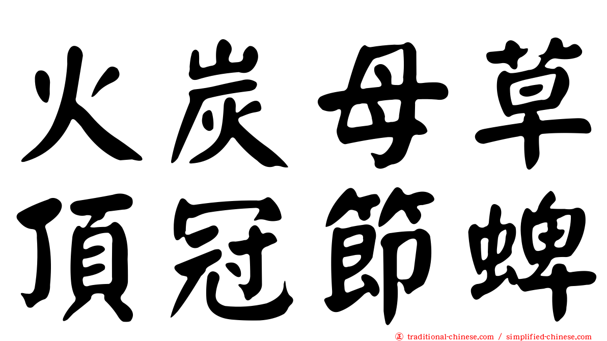 火炭母草頂冠節蜱