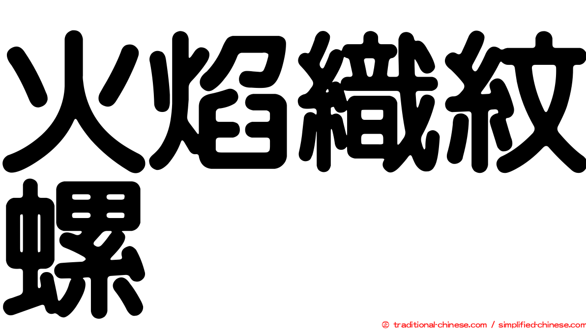 火焰織紋螺